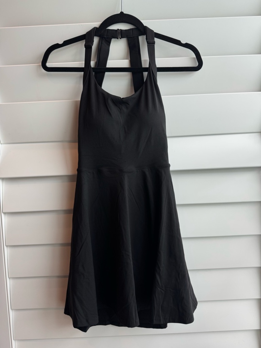 Black Racerback Skater Dress w/ built in shorts & bra - S